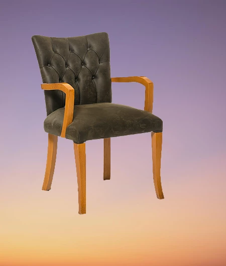 Sandalye 14223 Zus160 KOLÇAKLI Model Kayın Ayak Doğal renk Babyface kumaş kapiton - Resim 6