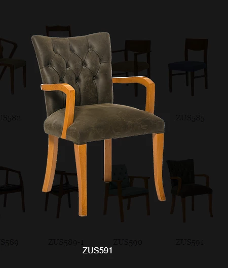 Sandalye 14223 Zus160 KOLÇAKLI Model Kayın Ayak Doğal renk Babyface kumaş kapiton - Resim 5