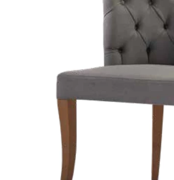 Sandalye 14211 Zus092 Kapitone Kavrar Sırt Berjer Model Kayın Ayak Gri Döşem Kumş - 8