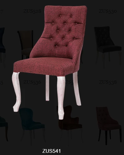 Sandalye ST 14202 Zus066 PAPEL Kayın torna Babyface kumaş Ort Fuşya El Yapım - 2