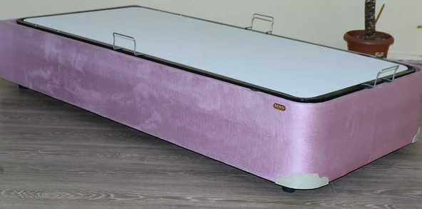 Baza Tay Tüyü PEMBE 14190 Kumaş Model Dolgun Metal Çelik100*200 El Yapım - 2