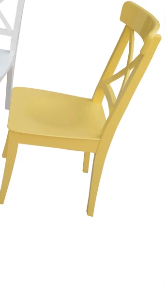 Sandalye 14174 ÇAPRAZ Model Klasik Mobilya Kayın Torna Retro 4renk Parlak El yapı - 5