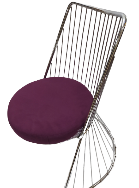 Sandalye ST TEL Model Metal Nikelaj Sepet ayak 4Ad Babyface kumaş döşeme El Yapım