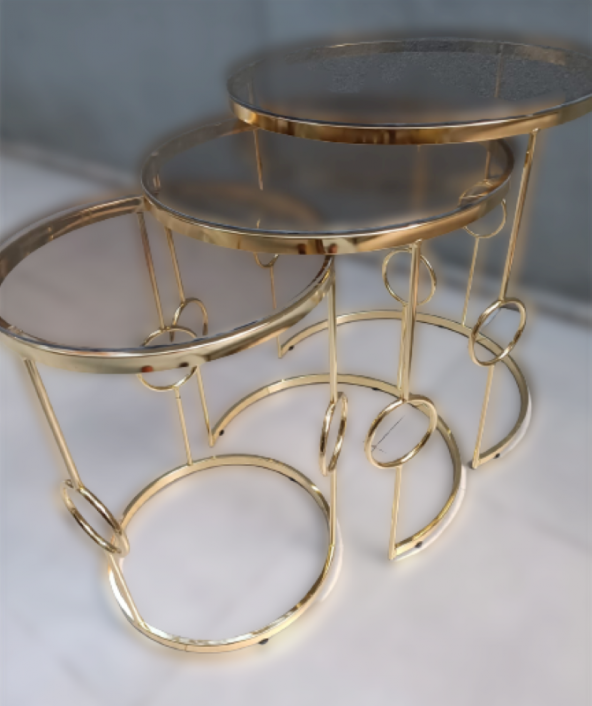 Zigon ZLF 14103 HaLKALI Model füme Temper Cam Tabla Metal Gold kaplama El Yapım - 3