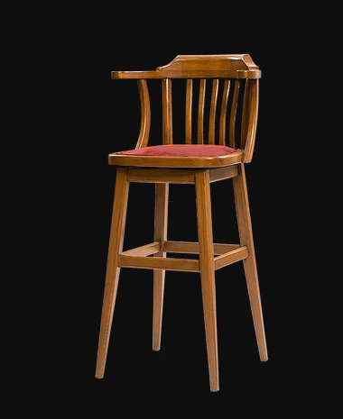 Sandalye ST 14155 Zus269 YÜKSEK BAR DÖNER Klasik Model Kayın Ceviz El Yapım - Resim 5