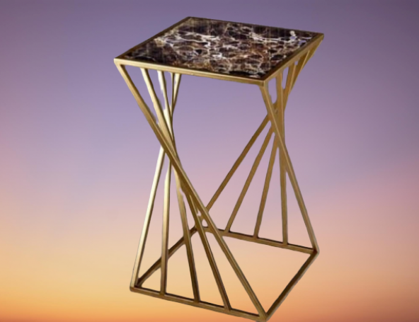 Fiskos 14092 Zlf Burgu Model Metal Gold Renk Kaplama Ayak Temper Cam El Yapım