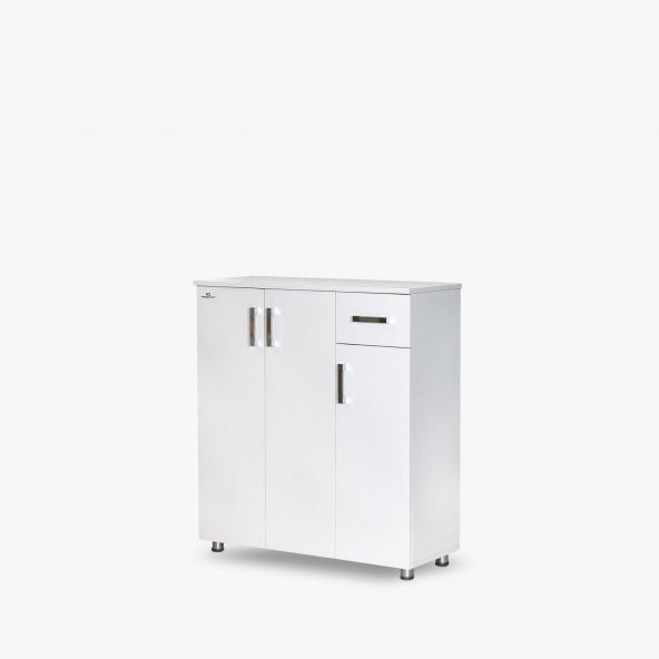 Ayakkabılık 14014 Çok Amaç Model Parlak BEYAZ Hard suntalem Demonta 5raf El Yapı