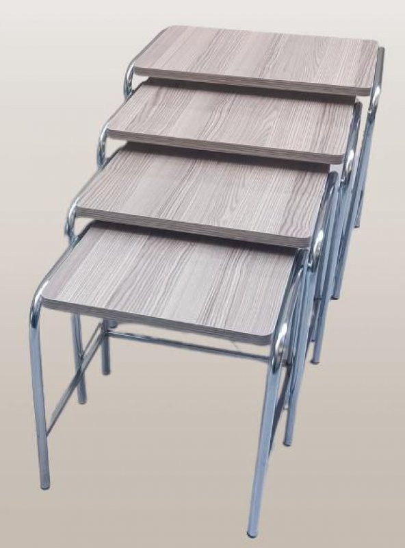 Zigon Sehpa demet 14007 Metal Model metal Nikelaj Ayak Somon Desen El Yapım