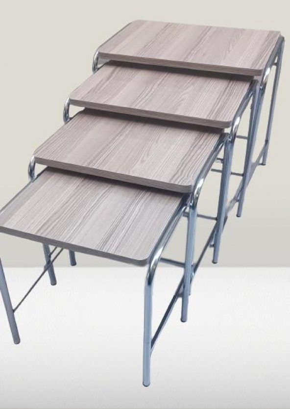 Zigon Sehpa demet 14007 Metal Model metal Nikelaj Ayak Somon Desen El Yapım - 3