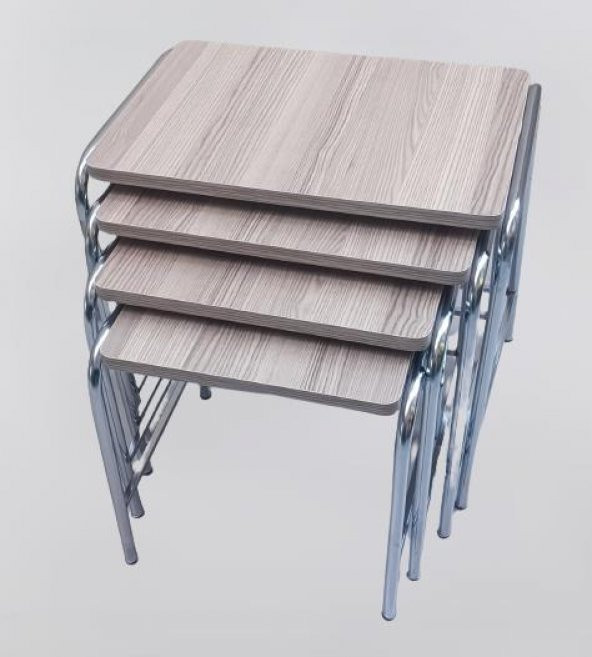 Zigon Sehpa demet 14007 Metal Model metal Nikelaj Ayak Somon Desen El Yapım - 6