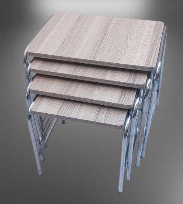 Zigon Sehpa demet 14007 Metal Model metal Nikelaj Ayak Somon Desen El Yapım - 7