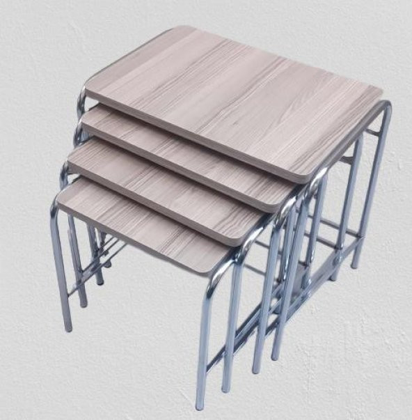 Zigon Sehpa demet 14007 Metal Model metal Nikelaj Ayak Somon Desen El Yapım - 8