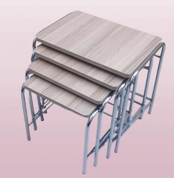Zigon Sehpa demet 14007 Metal Model metal Nikelaj Ayak Somon Desen El Yapım - 9
