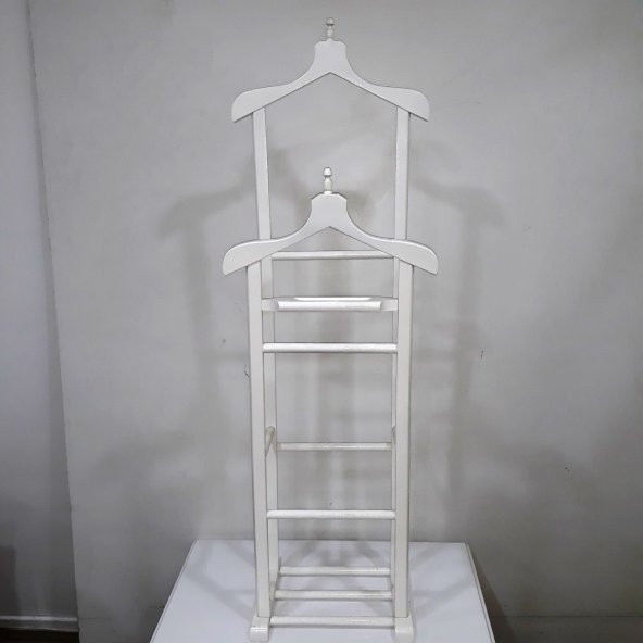 Dilsiz Uşak 13930 Ahşap Gürgen Çift Tepe Beyaz Lake Askılık Kayın DEMONTE El Yapı - 5