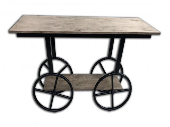 Dresuar 13885 AT ARABA Teker Model Kayın Gövde Natüre Farklı çizgi El Yapım