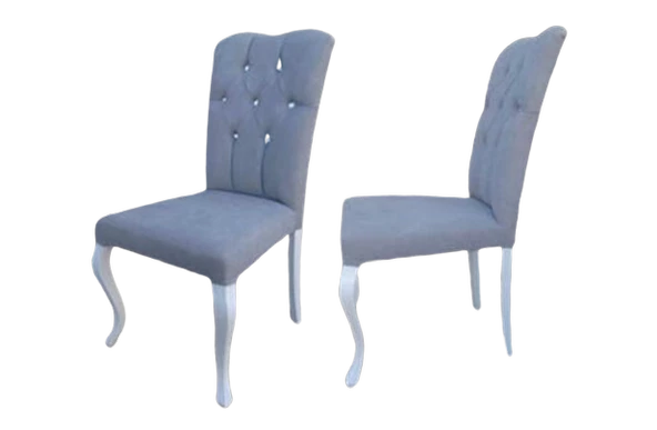 Sandalye 13879 Klasik MODEL Kayın Aslan ayak 2ad Giydirme terletmez kumaş El Yapı ürün görseli 1