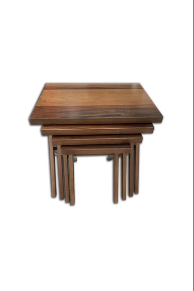 Zigon 13843 ÇAPRAZ AYAK Model Kayın Torna ayak Parlak CEVİZ Renk Lake El Yapım - 2