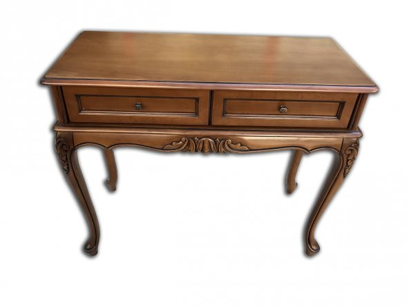 Dresuar 13813 ELZEM Çift ÇEKM Rustik Aslan Ayak Kayın Kaplama OYMALI Natüre Ceviz