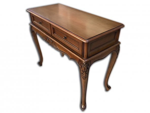 Dresuar 13813 ELZEM Çift ÇEKM Rustik Aslan Ayak Kayın Kaplama OYMALI Natüre Ceviz - 2