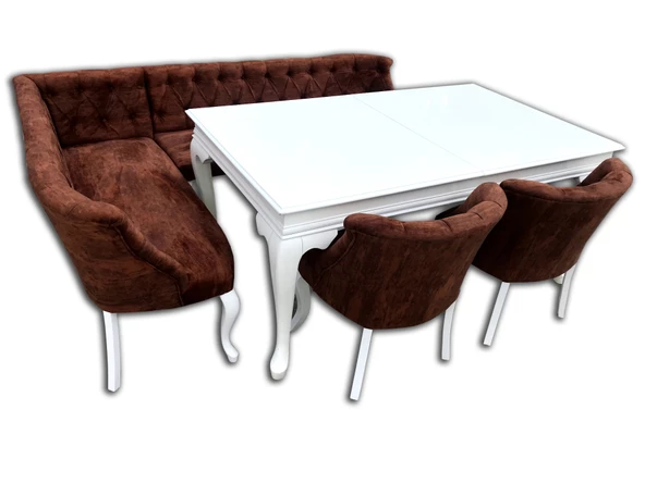 Köşe Takım 13770 Mutfak C LOCA Kayın Aslan ayak Kalite kumaş döşeme 7otr El yapım - 2