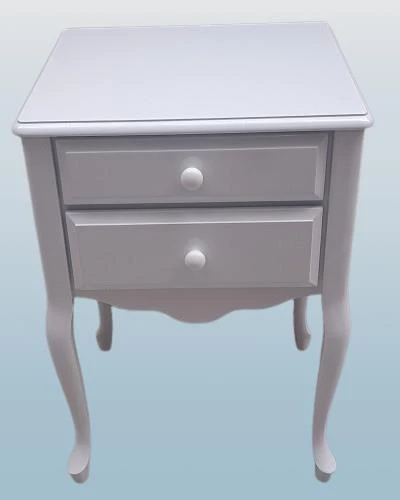 Komodin 13750 Klasik Model Kayın Aslan ayak Parlak BEYAZ Renk Porselen Kulp El Yapım - 5