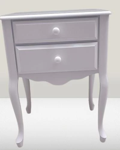 Komodin 13750 Klasik Model Kayın Aslan ayak Parlak BEYAZ Renk Porselen Kulp El Yapım - 6