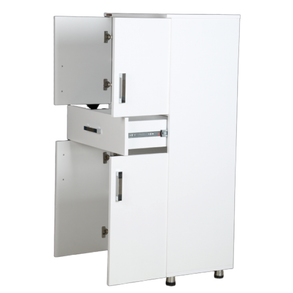 Çok Amaçlı 13638 Dolap 130 Hard Parlak BEYAZ Suntalem 4Raf Kutu sevk El Yapım - 4