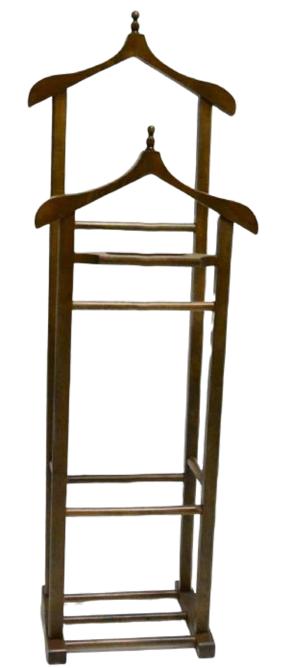 Dilsiz Uşak 13615 ÇİFT TEPE HAVLULUK MODEL Kayın Parlk Ceviz renk Askılık El Yapı - 3