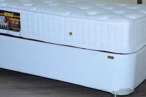 Baza-Başlık-Yatak 13442 Suni deri Beyaz Kapitone başlık Pamuk Ful Ort 100*200 - 2