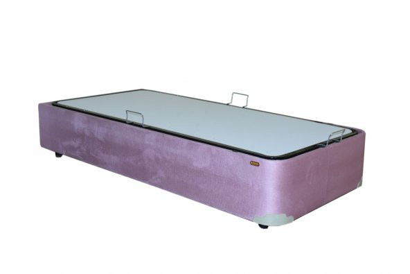 Baza Sandıklı 13426 TAY TÜY PEMBE Kumaş MODEL Metal Fırın Boya 90*190 El Yapım - 2