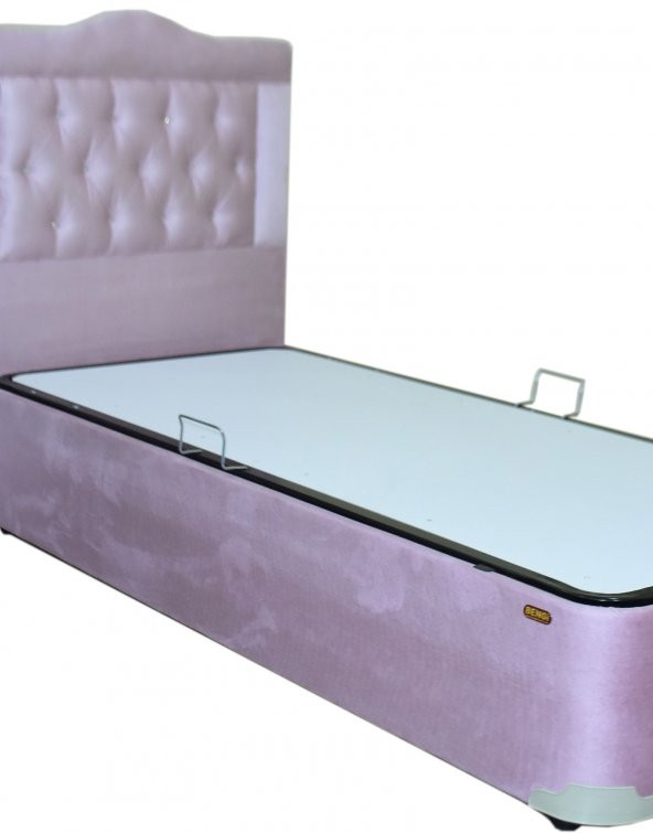Baza-Başlık 13430 TAY TÜY PEMBE  Kumaş MODEL Kapitone başlık Metal 90*190 El Yapım - 4