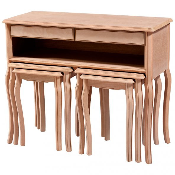 Dresuar-zigon 13324 İLGZ Model HAM Kayın Çift Zigon Takım oluklu ayak El Yapım - 2