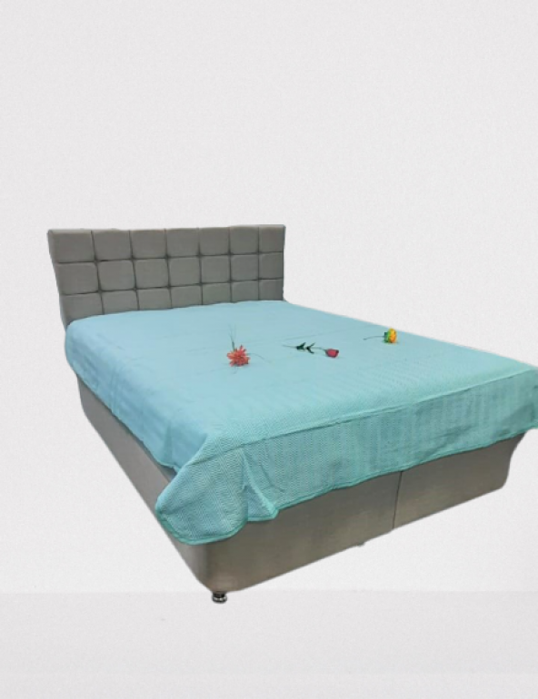 Pike 13290 Yazlık Zmrt Yeşil Çift Dolgun Malzeme V Çizgili Desen Pamuklu Kalın Dokuma