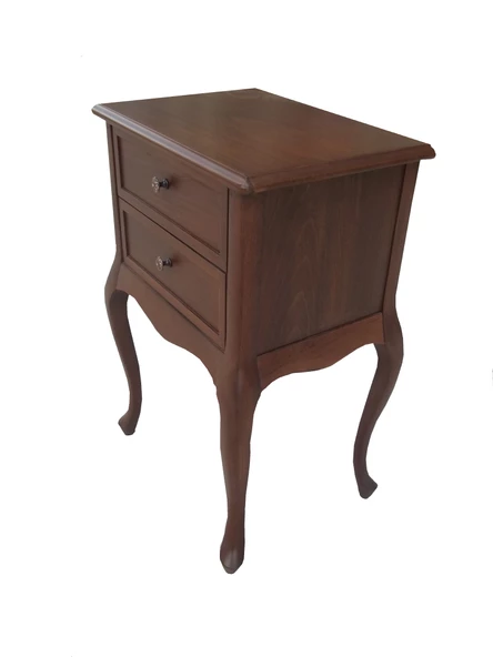 Komodin13059 Klasik Kayın Aslan Ayak Çekmece Parlak Ceviz Eskitme KULP El yapı - 3