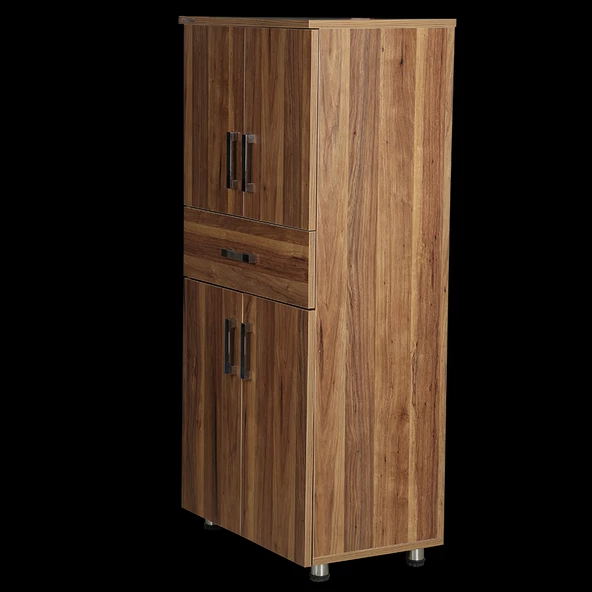 Çok Amaçlı 12947 Dolap Hard Parlak CEVİZ Suntalem 1Çekm Kutu sevk 130 El Yapım - 4