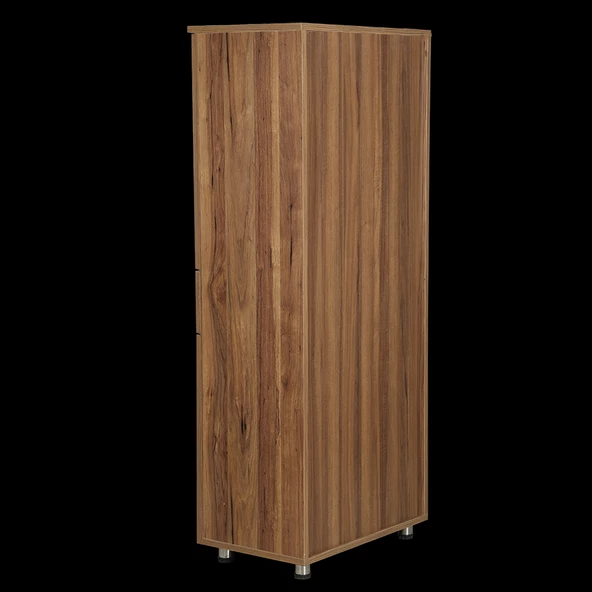 Çok Amaçlı 12938 Dolap Hard Model Parlak CEVİZ Suntalem 5 Raf 1Çekm 180 El Yapım - 5