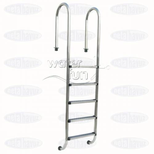 Havuz 12845 Merdiveni 316 Kalite Paslanmaz Çelik CNC kesim 5 Basamak El Yapım - 4