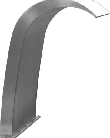 Havuz 12852 şelale Kobra 1000-400 mm 316 kalite 1,2 mm Paslanmaz çelik El Yapım - 3