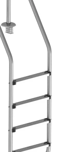 Havuz 12847 Merdiveni 316 Kalite Paslanmaz Çelik CNC kesimli 4 Basamaklı El Yapım - 3