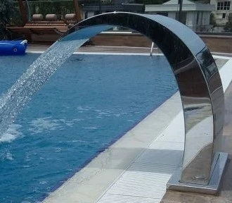 Havuz 12826 şelale Kobra 1000-400 mm 304 kalite 1,2 mm Paslanmaz çelik El Yapım - 3