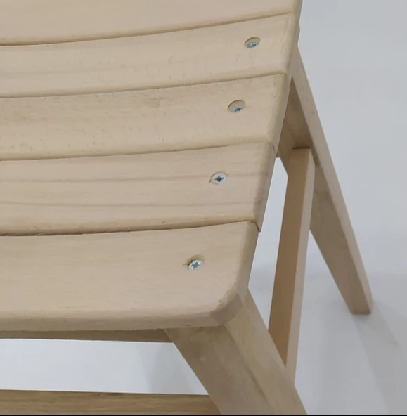 Tabure 12765 Izgara Model Kayın Torna ayak HAM ürün Kutuda sevk El Yapım - 2