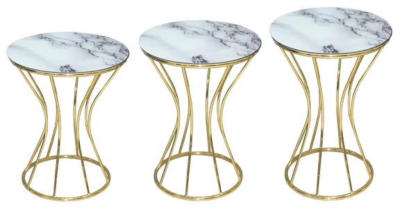Brc zigon 12746 KUMSAAT model beyaz mermer Desen Metal GOLD Renk Kaplama Elyapım