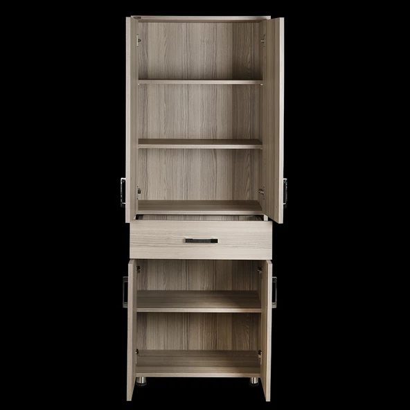 Çok Amaçlı 12687 ST Dolap 180 cm Hard Parlak CORDOBA Suntalem 4Raf 1Çekmece El Yapım - 3