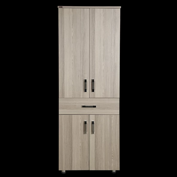 Çok Amaçlı 12687 ST Dolap 180 cm Hard Parlak CORDOBA Suntalem 4Raf 1Çekmece El Yapım - 2