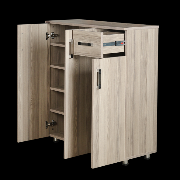 Ayakkabılık 12672 Çok Amaç Model Parlak CORDOBA Hard suntalem Demonte 5raf 1çek - 4