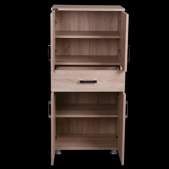 Çok Amaçlı 12679 Dolap Model Hard Parlak SOMON Suntalem 4Raf 1Çekme 130 El Yapım - 2