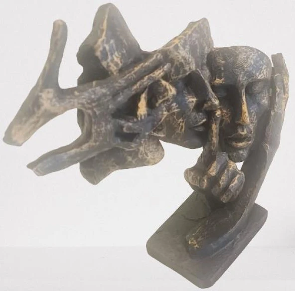 Dekoratif 12662 surat SİYAH Model 3 Lü Görmedim Duymadım Bilmiyorum El yapım - 6