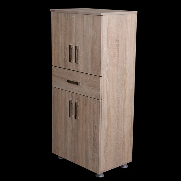 Çok Amaçlı 12679 Dolap Model Hard Parlak SOMON Suntalem 4Raf 1Çekme 130 El Yapım - 4