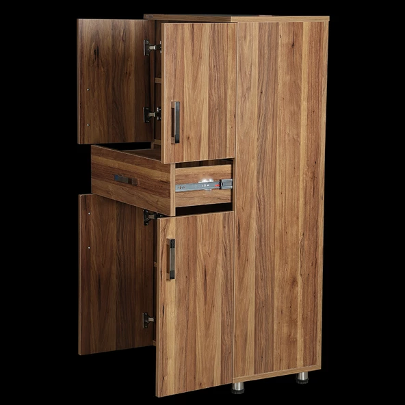 Çok Amaçlı 12678 Dolap 130 Luk Hard Parlak CARDEN Suntalem 4Raf 1Çekmec Kutu sevk Elyapım - 3