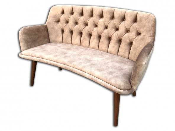 Berjer 12492 ÇAY SET Kayın Metal Beyaz Kapitone Babyface Kumaş Chester El Yapım - 3